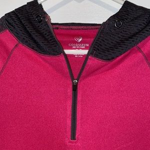 Colosseum Top Pink/Black 1/4 Zip Size XL